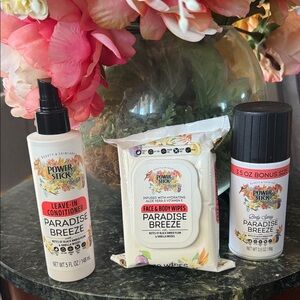 Power Stick Paradise Breeze Amber Plum Vanilla Woods Hair and Body Care 3 pc Set